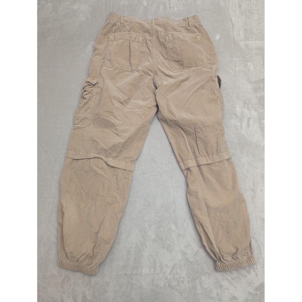 American Eagle Pants Womens 8 Beige Jogger Cargo Corduroy Elastic‎ Y2K Baggy - Picture 10 of 13